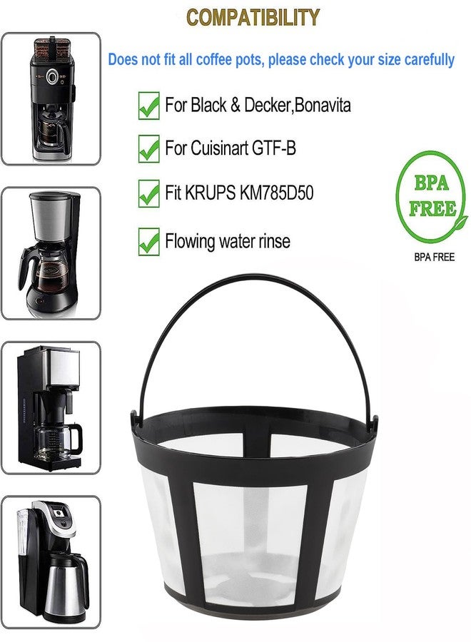 TQEONKL Reusable Coffee Filter Baskets 4-Pack, Compatible with Mr. Coffee, Black & Decker, Cuisinart & More, White, Small - Image 3